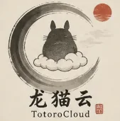 龙猫云品牌插画,低多边形风格